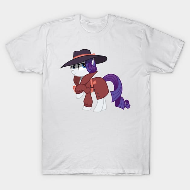 Detective Rarity T-Shirt by CloudyGlow